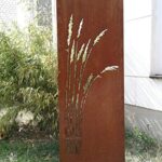 Zen Man Garten Sichtschutz aus Metall Rost Gartenzaun Gartendeko edelrost Sichtschutzwand 150 * 50cm 101549  